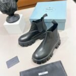 Prada Bold and Elevated: Thick-Soled Martin Boots