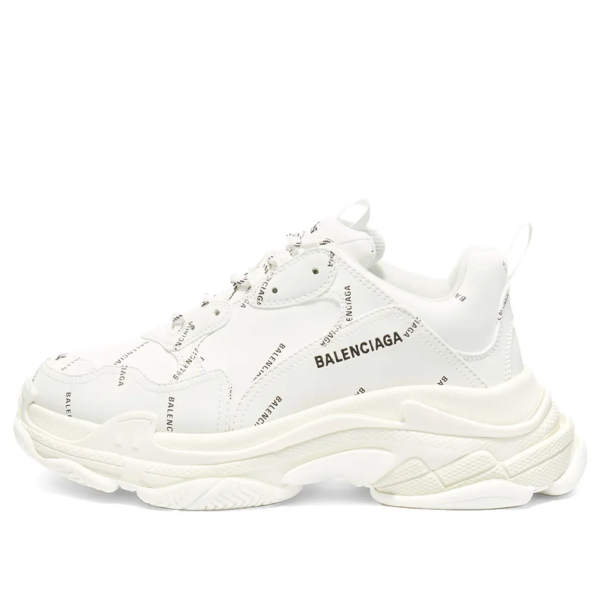 Balenciaga Triple S Allover Logo White