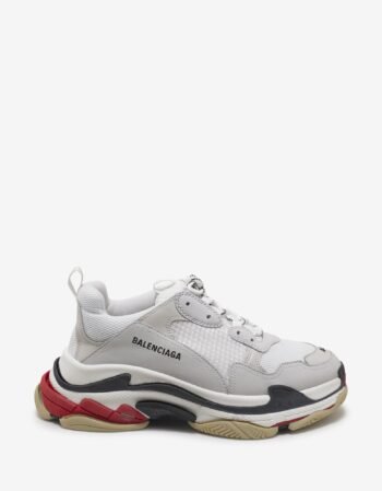 Balenciaga Triple S White (Red-Black Sole)