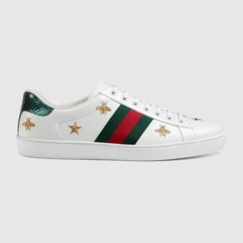 Gucci Ace Embroidered Bees and Stars (White)