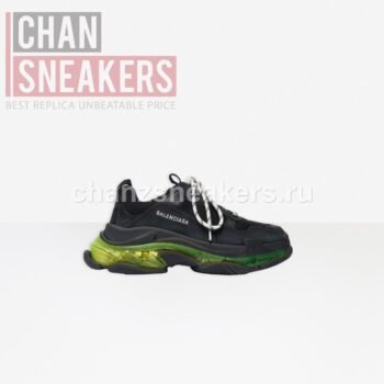 Balenciaga Triple S Clear Sole Black-Fluorescent Yellow