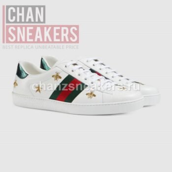 Gucci Ace Embroidered Bees and Stars (White)