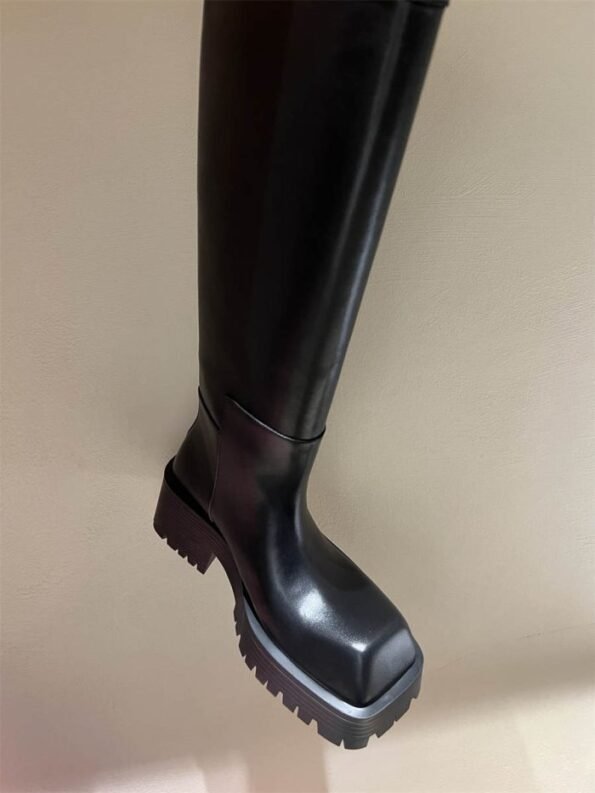 Balenciaga Trooper Square Toe Boots: Bold and Edgy