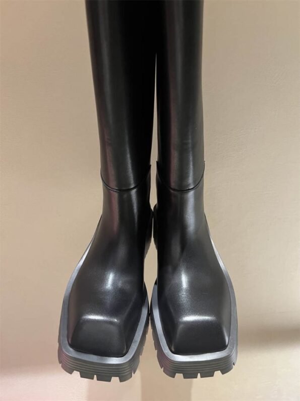 Balenciaga Trooper Square Toe Boots: Bold and Edgy